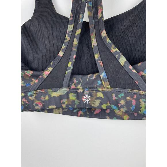 Athleta Contender Multi-colored Ancient Forest Leopard Sports Bra - Size XS - Picture 5 of 7